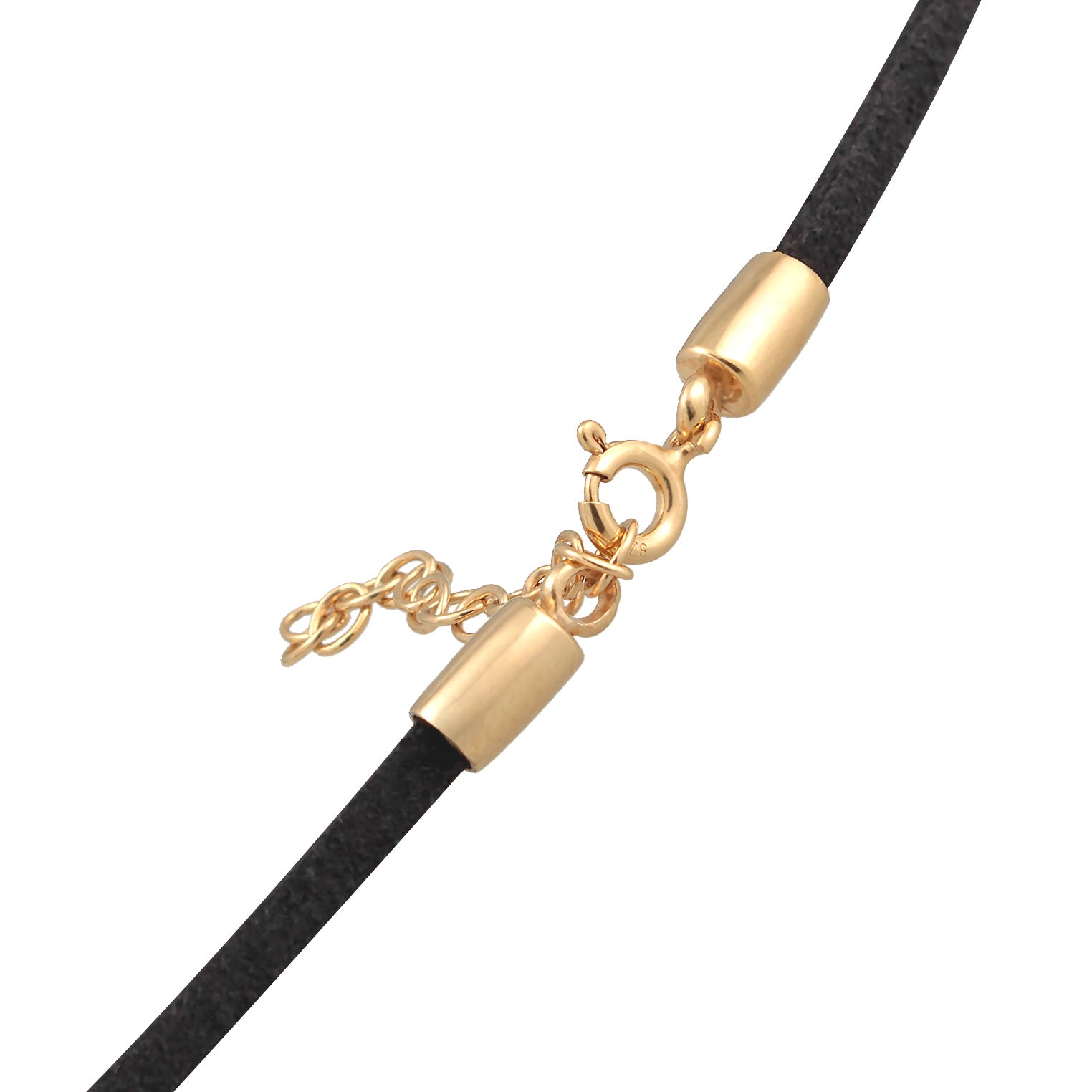 Gold Kalung Perhiasan Perak 925 Wanita Heart Satin Ribbon Gold Plated