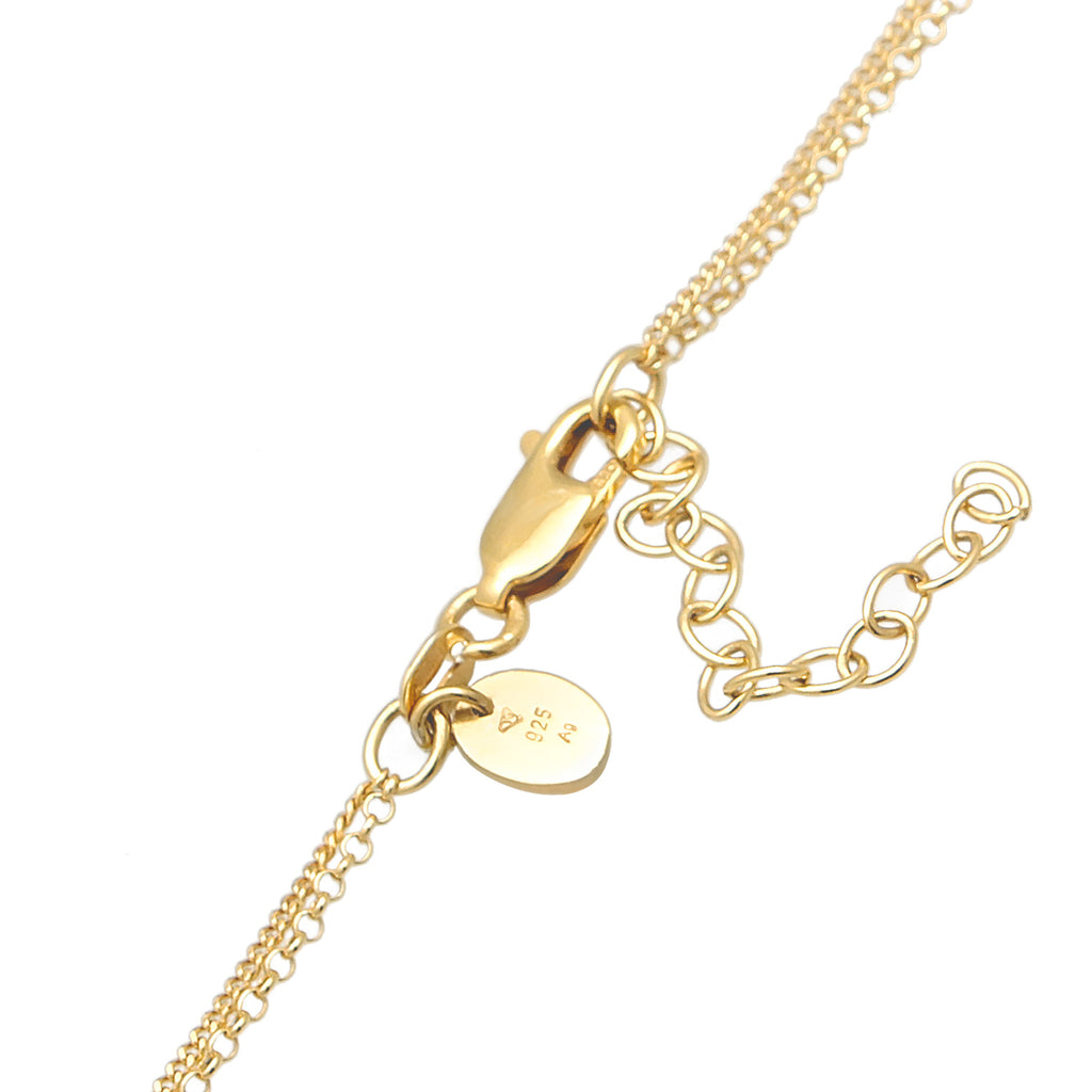 Gold Kalung Perhiasan Perak 925 Wanita Choker Coin Pendant Layer Freshwater Pearls Gold Plated