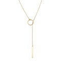 Kalung perak 925 lapis emas dengan Y-chain elegan Elli Jewelry
