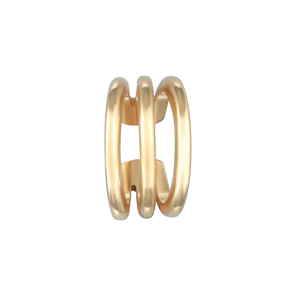Earrings Cuff Modern Basic 925 Sterling Silver Gold Plated