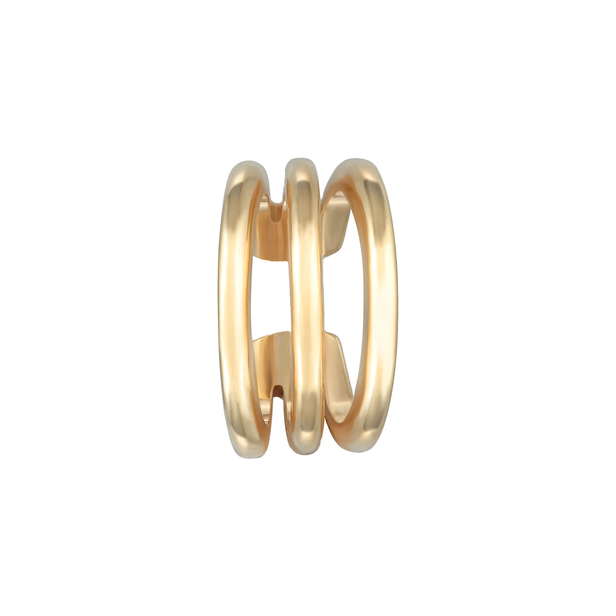 Earrings Cuff Modern Basic 925 Sterling Silver Gold Plated