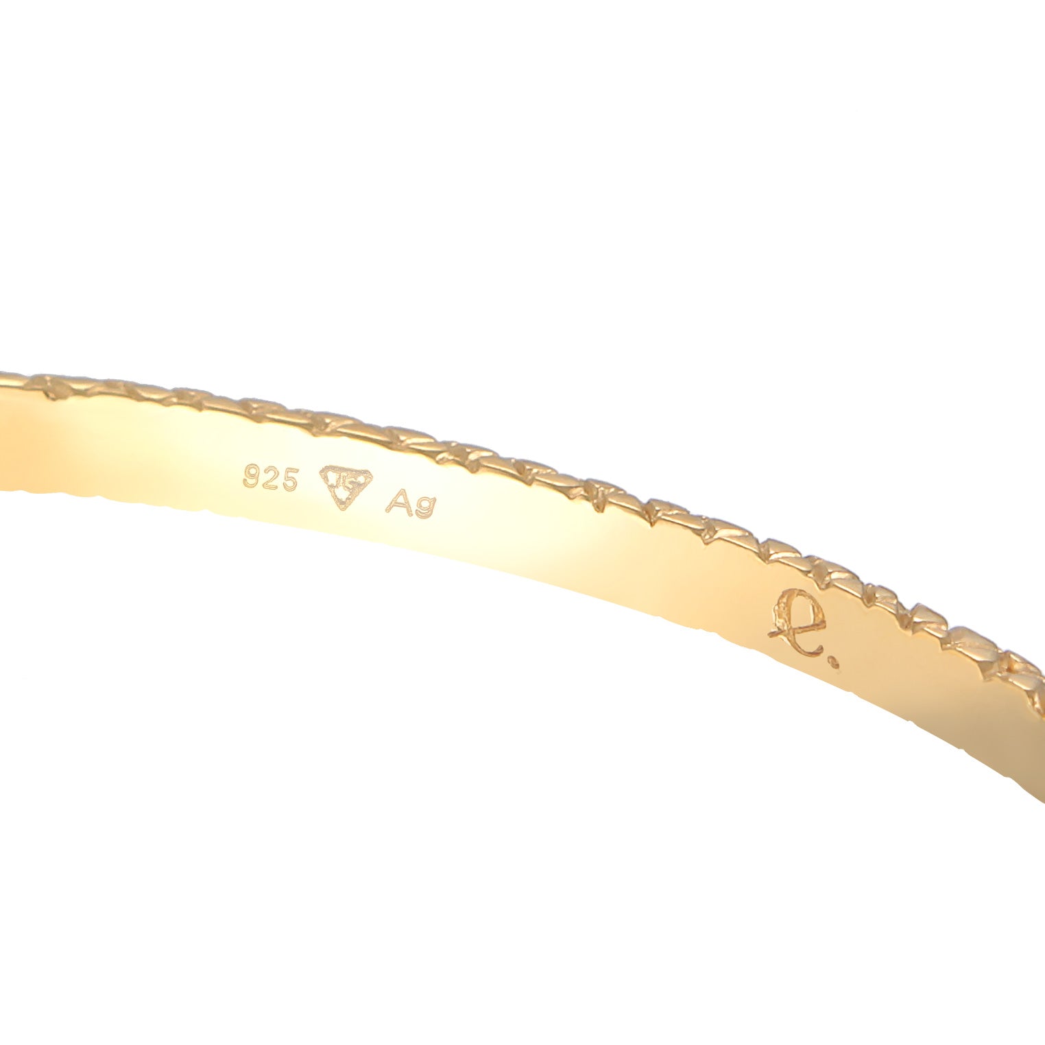 Gold Perhiasan Wanita Perak Asli - Silver Gelang Bangle Open Snake Lapis Emas