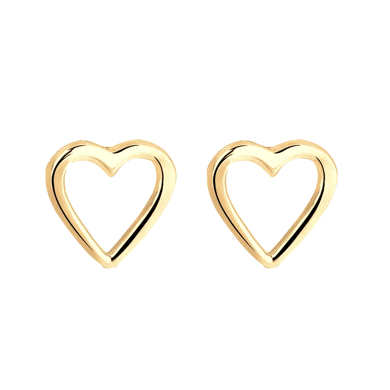 Gold Anting Perhiasan Perak 925 Wanita Heart Stud Gold Plated