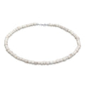 White Kalung Perhiasan Perak 925 Wanita Choker Trend Basic Glass Beads White