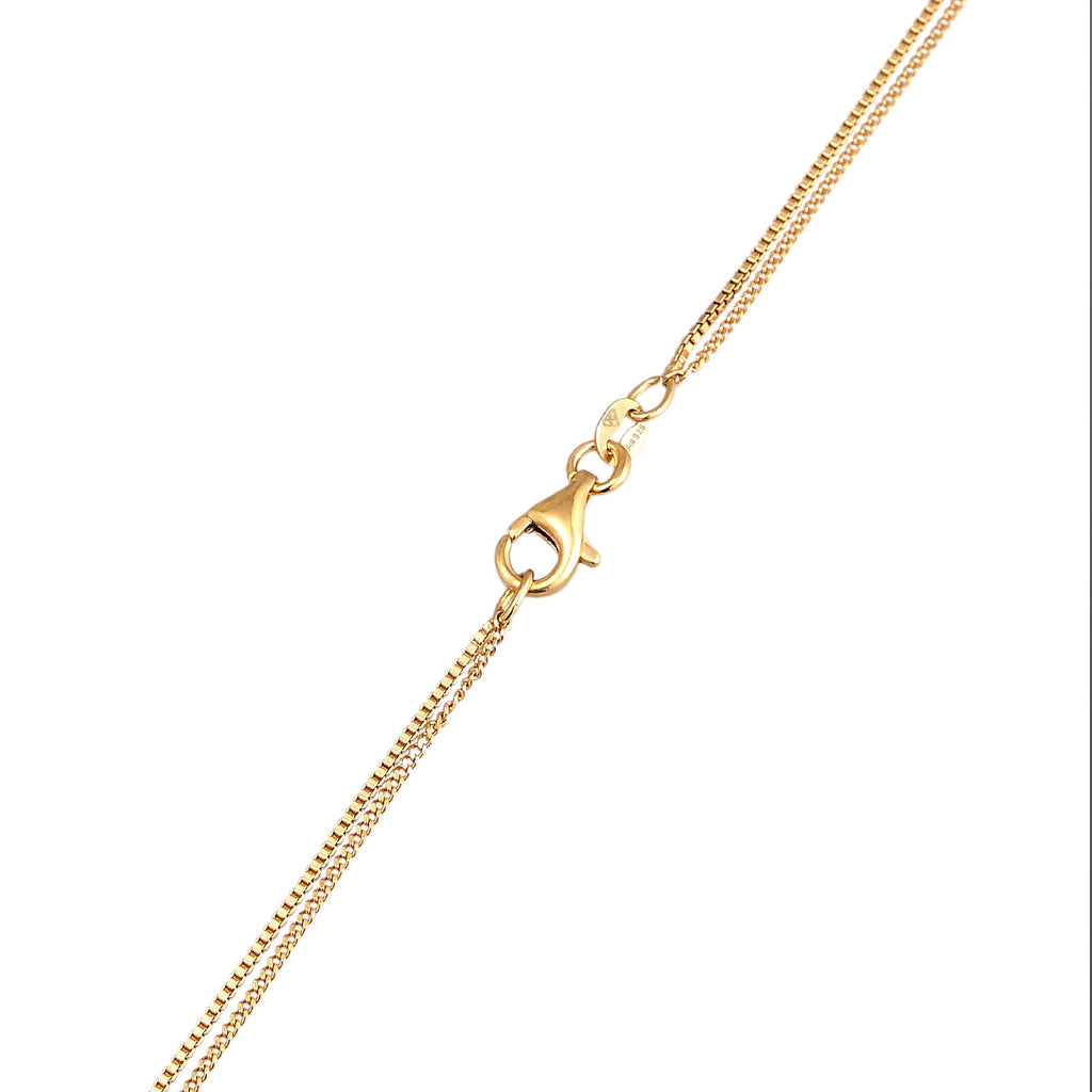 Gold Kalung Perhiasan Perak 925 Wanita Layer Platelet Pendant Waves Gold Plated