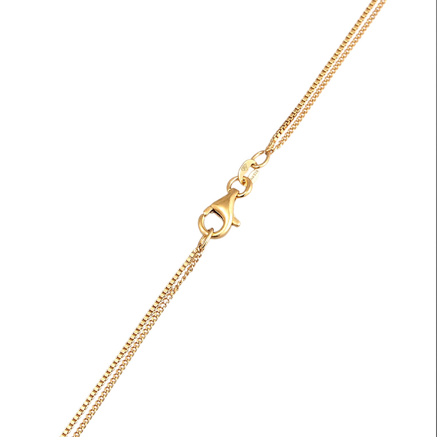 Gold Kalung Perhiasan Perak 925 Wanita Layer Platelet Pendant Waves Gold Plated