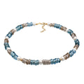 Ladies Choker Glass Beads Trend with shell core pearls in 925 sterling silver