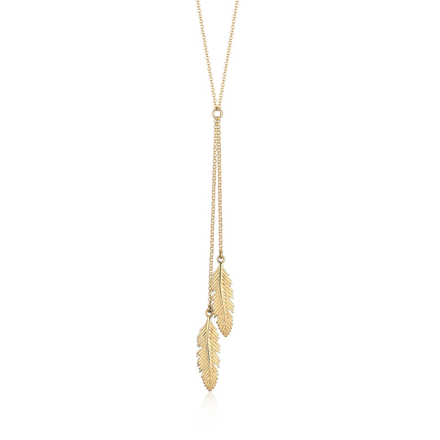 Kalung perak 925 dengan liontin bulu elegan Elli Jewelry