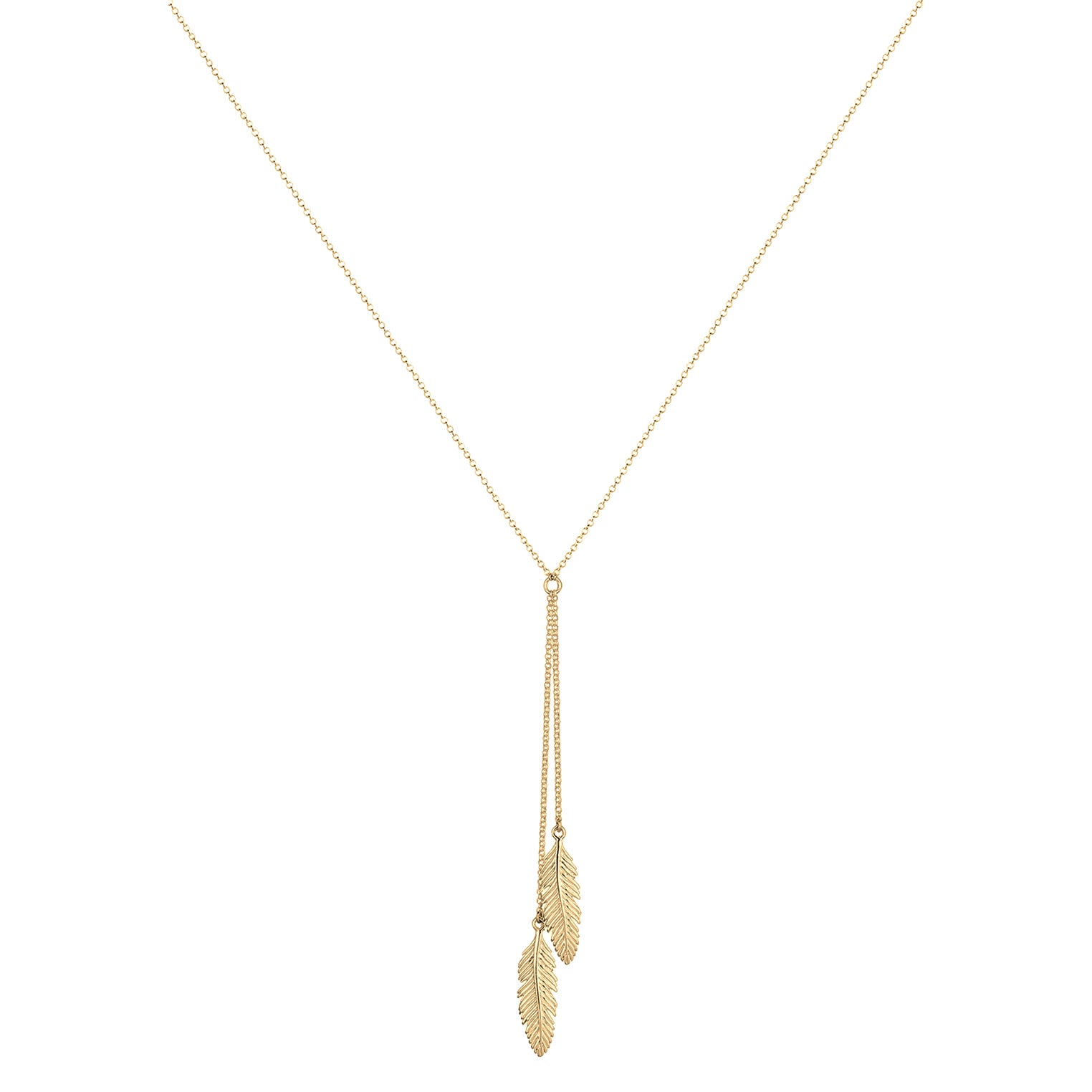 Kalung perak 925 dengan liontin bulu elegan Elli Jewelry