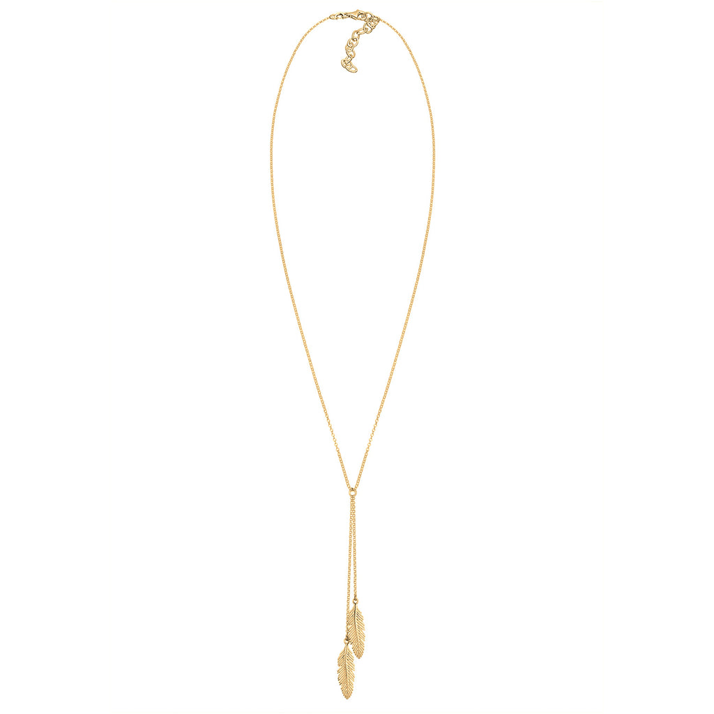 Kalung perak 925 dengan liontin bulu elegan Elli Jewelry
