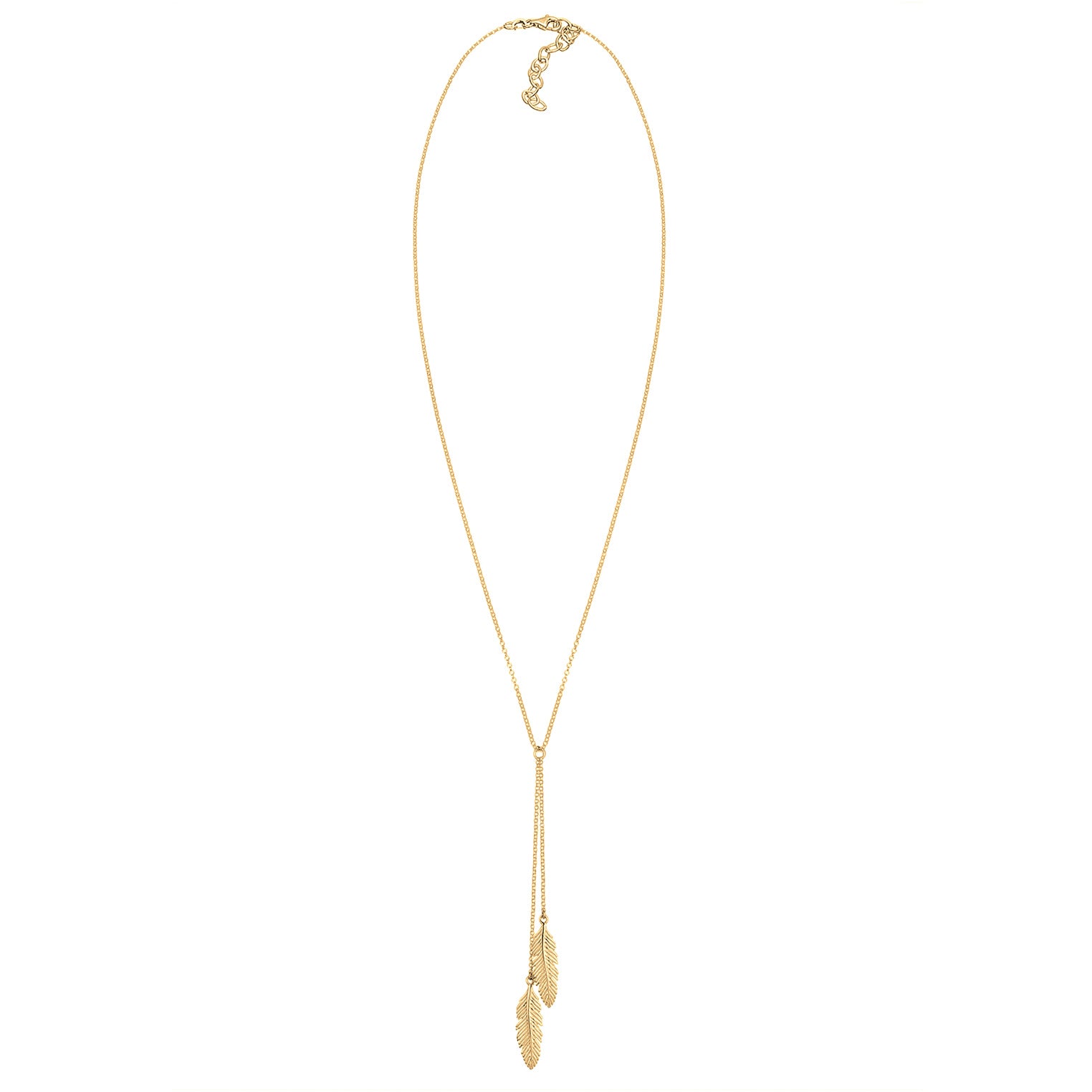 Kalung perak 925 dengan liontin bulu elegan Elli Jewelry