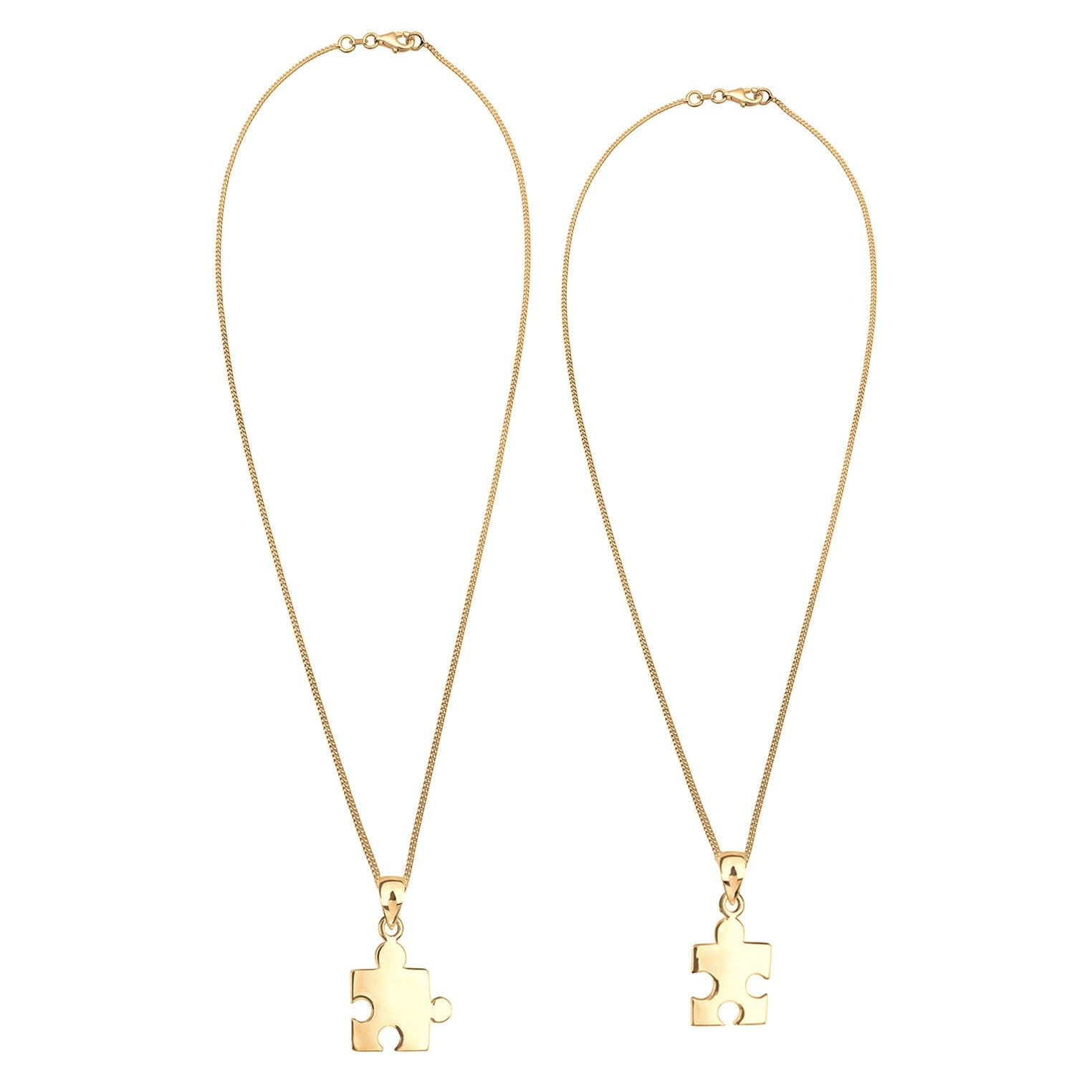 Kalung perak 925 lapis emas dengan liontin puzzle elegan Elli Jewelry