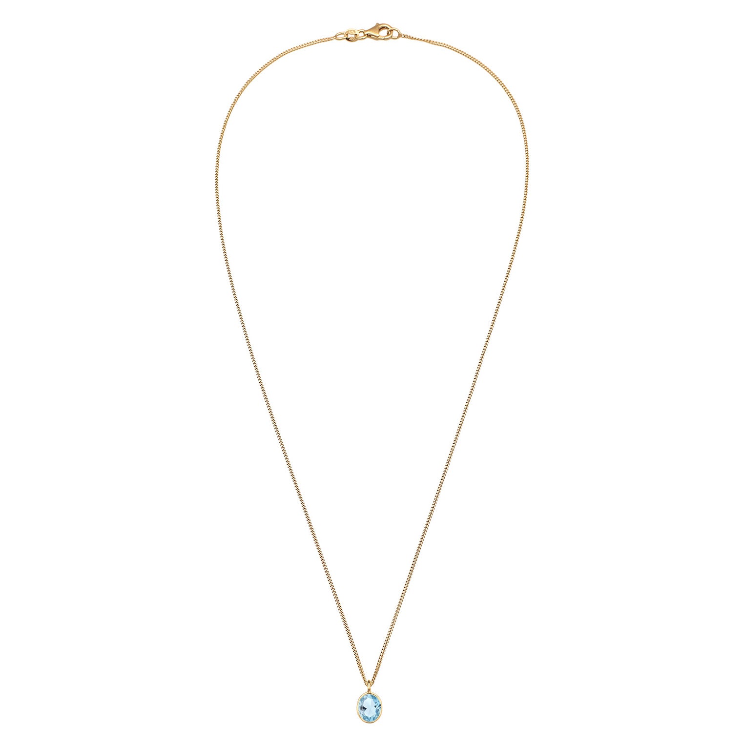 Gold Perhiasan Wanita Perak Asli - Silver Basic Solitaire Gemstone Gold Plated
