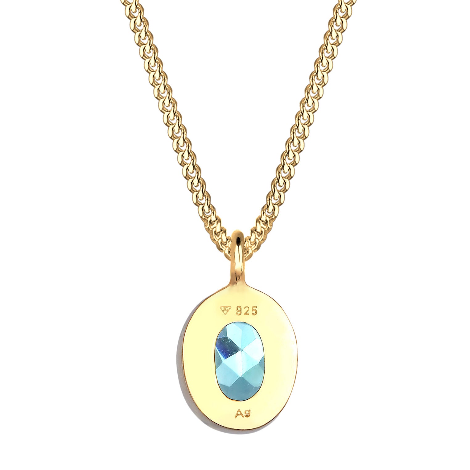 Gold Perhiasan Wanita Perak Asli - Silver Basic Solitaire Gemstone Gold Plated