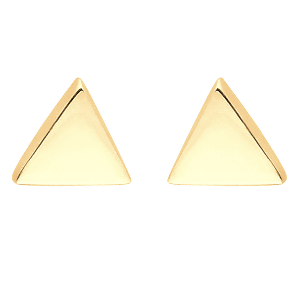 Gold Anting Perhiasan Perak 925 Wanita Stud Segitiga Gold Plated