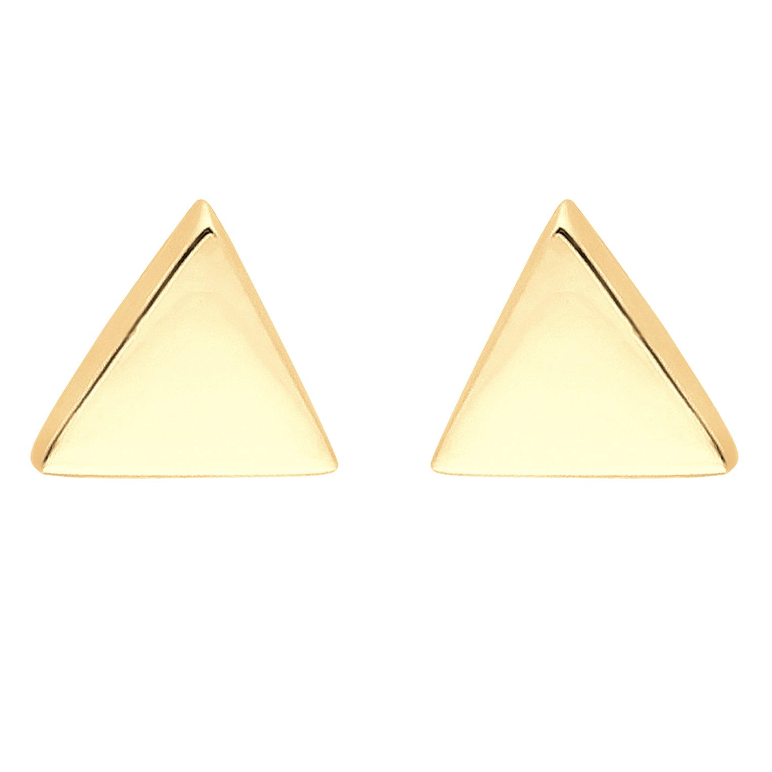 Gold Anting Perhiasan Perak 925 Wanita Stud Segitiga Gold Plated
