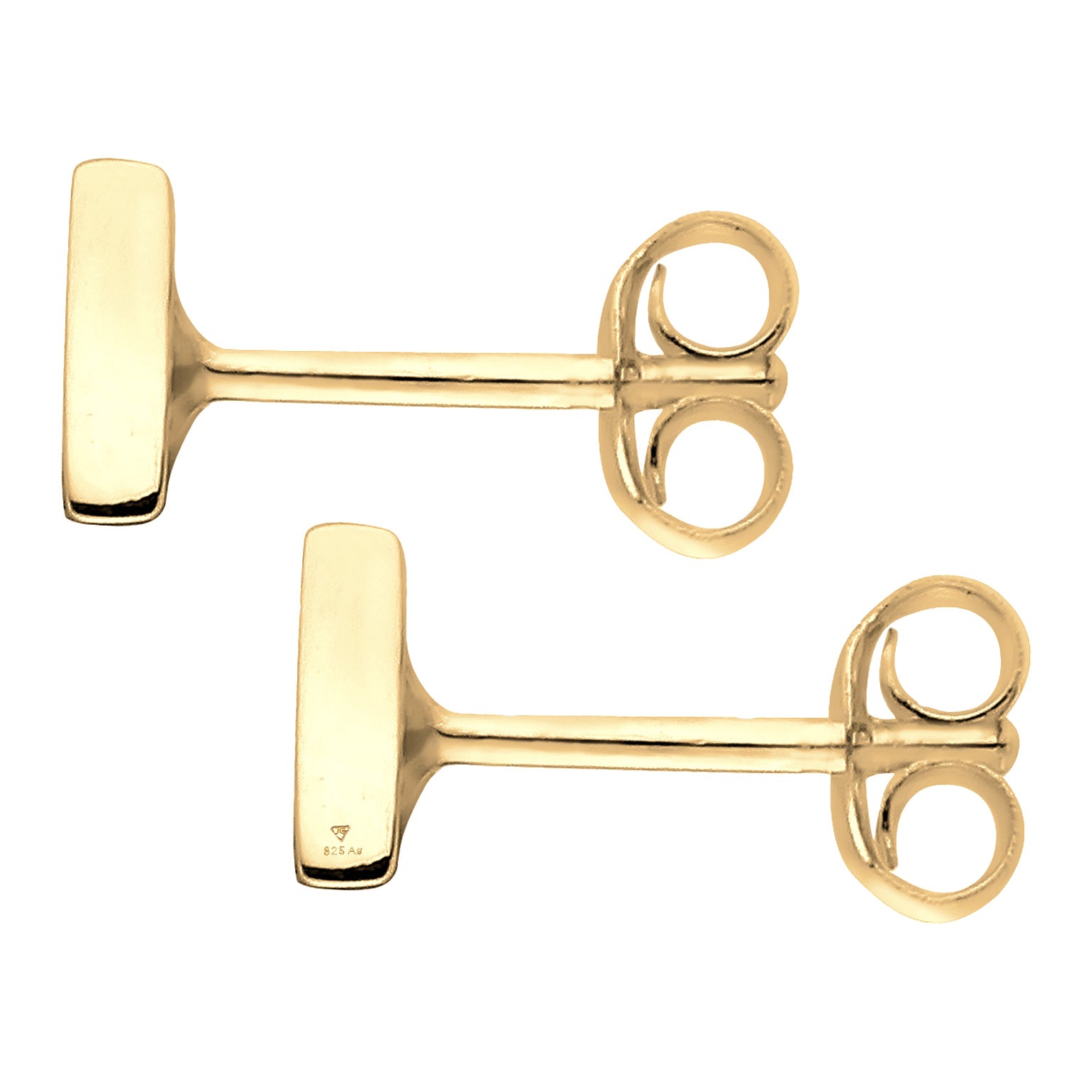 Gold Anting Perhiasan Perak 925 Wanita Stud Segitiga Gold Plated