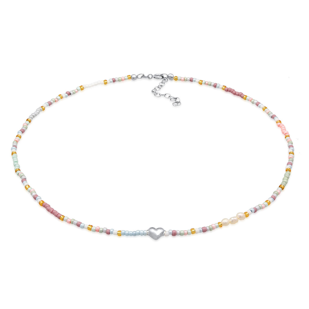 Kalung perak 925 dengan choker design dan beads elegan Elli Jewelry