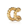 Gold Anting Perhiasan Perak 925 Wanita Single Earcuff Double Twisted Gold Plated