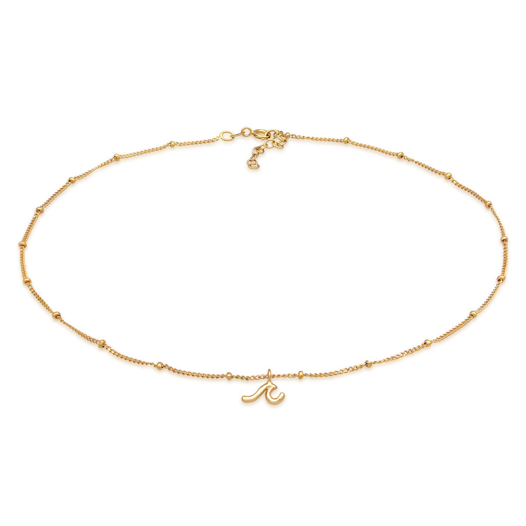 Gold Kalung Perhiasan Perak 925 Wanita Choker Wave Maritime Gold Plated