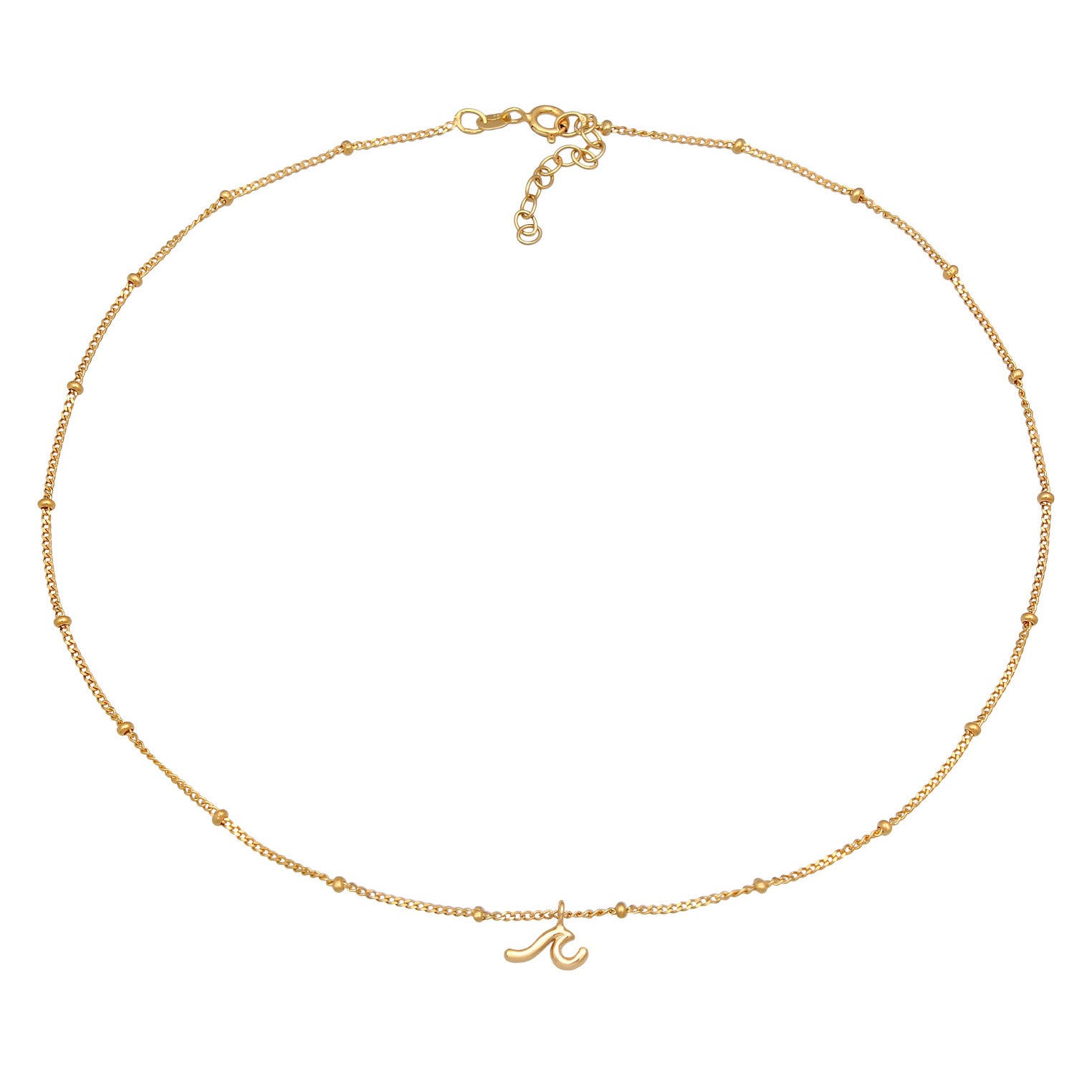 Gold Kalung Perhiasan Perak 925 Wanita Choker Wave Maritime Gold Plated
