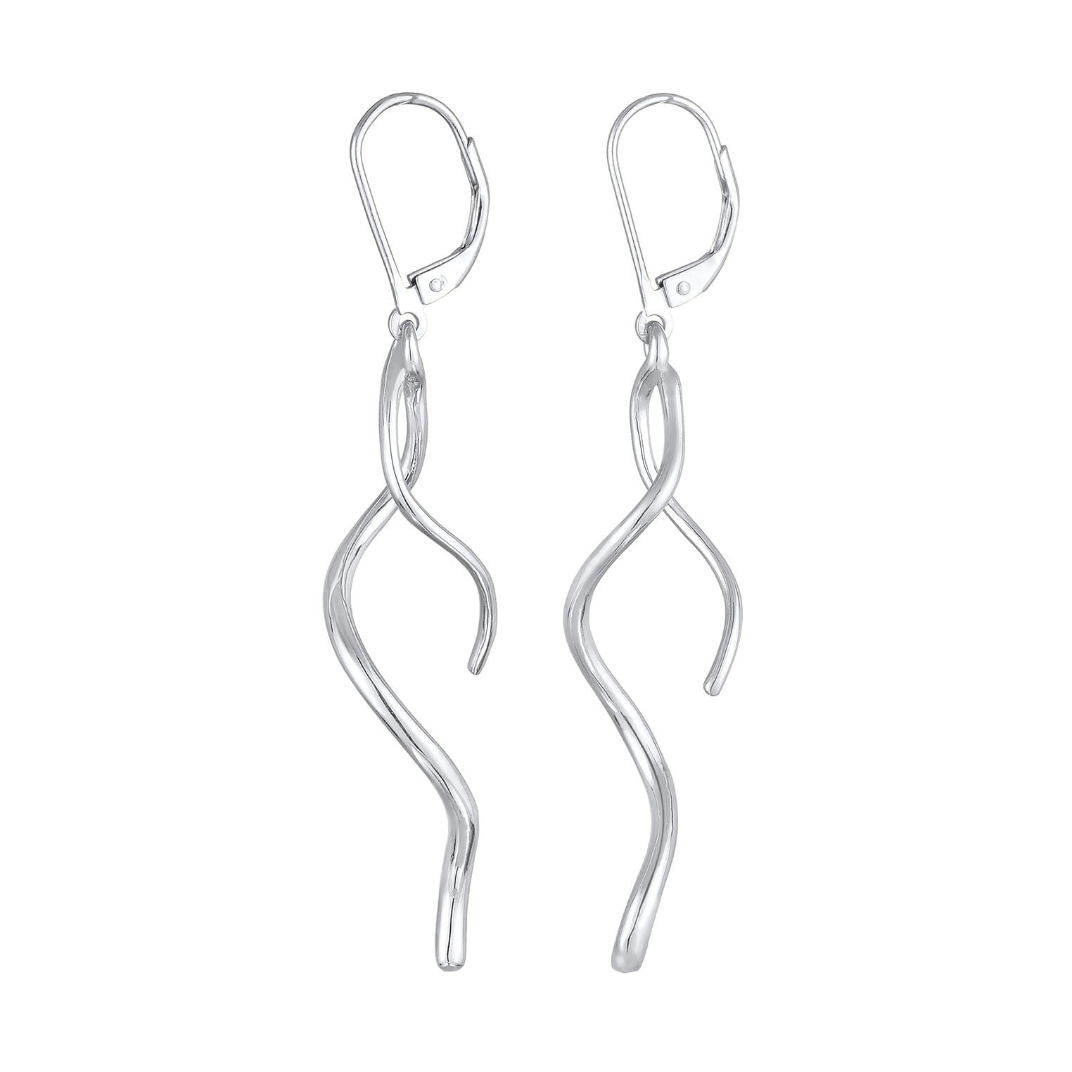 Silver Perhiasan Wanita Perak Asli - Silver Anting Ear Hanger Spiral Wave Twisted