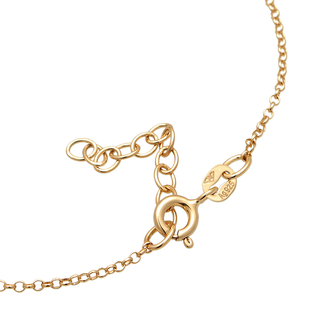 Gold Gelang Perhiasan Perak 925 Wanita Flower Pendant Plain Crystal Gold Plated