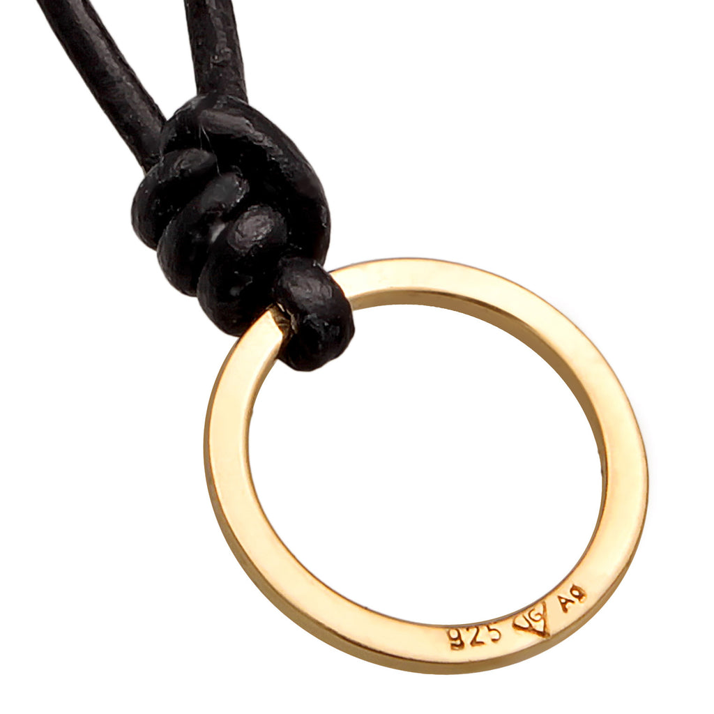 Gold Kalung Perhiasan Perak 925 Wanita Charm Strap Adjustable Gold Plated