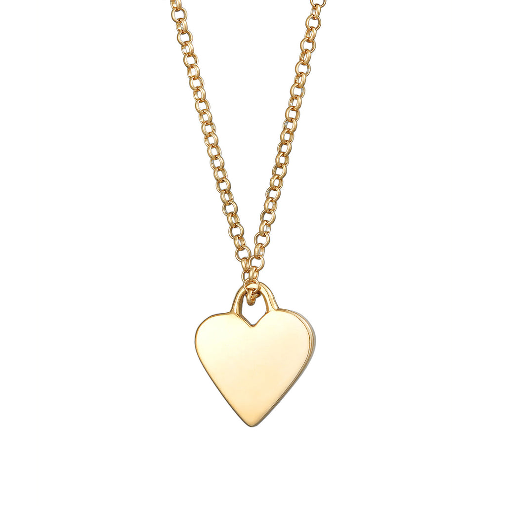 Gold Kalung Perhiasan Perak 925 Wanita Heart Platelet Pendant Filigree Gold Plated