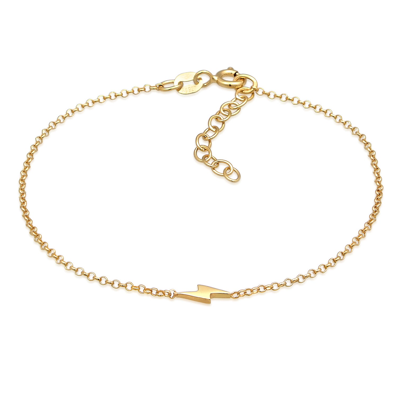 Gold Gelang Perhiasan Perak 925 Wanita Flash Pendant Basic Gold Plated