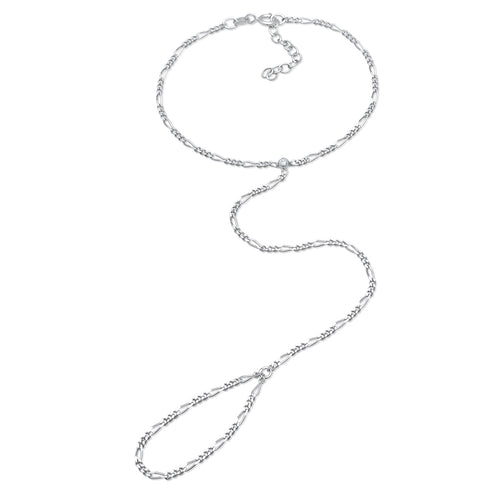 Gelang perak 925 dengan chain figaro elegan Elli Jewelry
