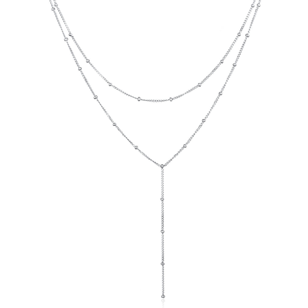 Kalung perak 925 dengan Y-chain elegan Elli Jewelry
