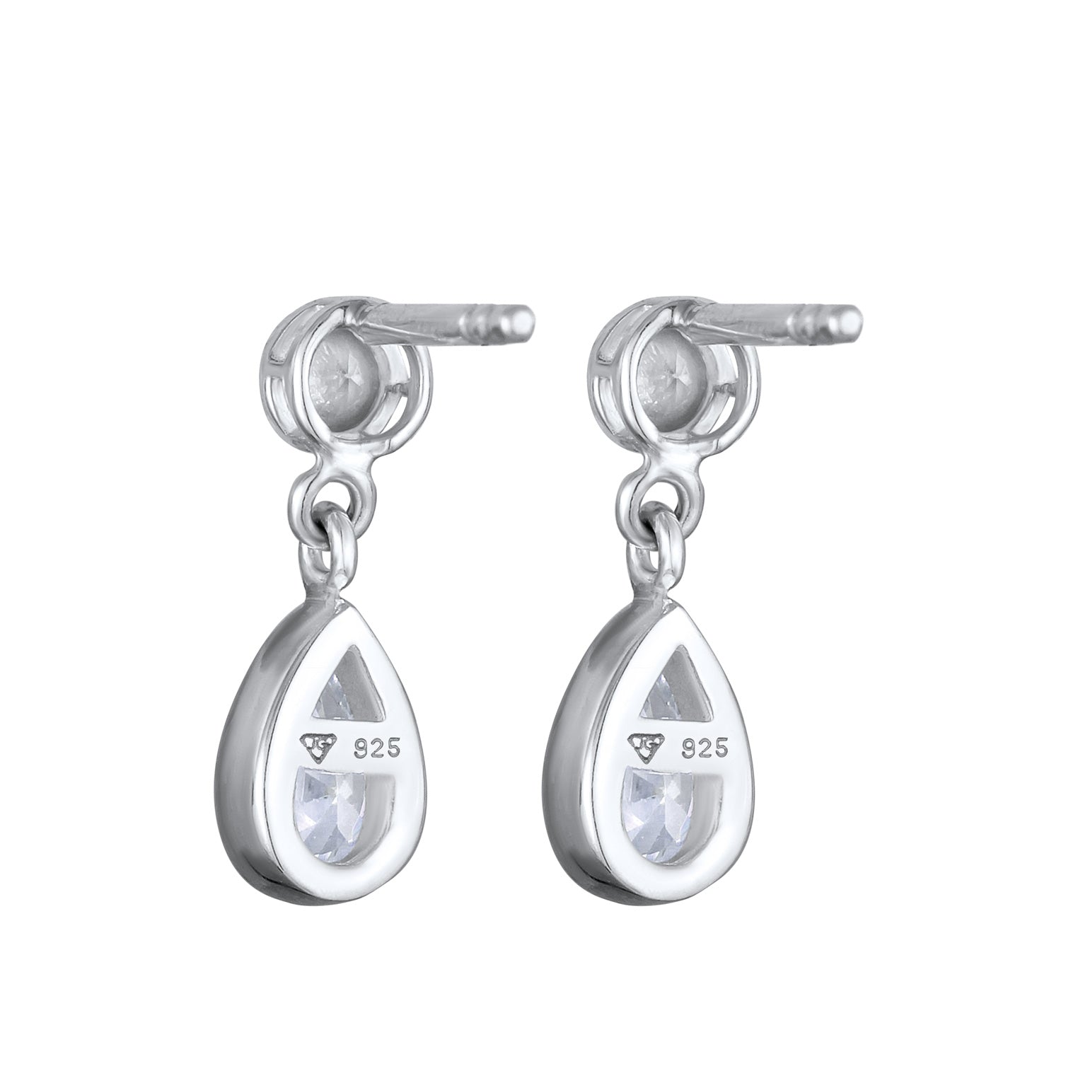 Silver Perhiasan Wanita Perak Asli - Silver Anting Ear Hanger Drop Elegant with Zirconia