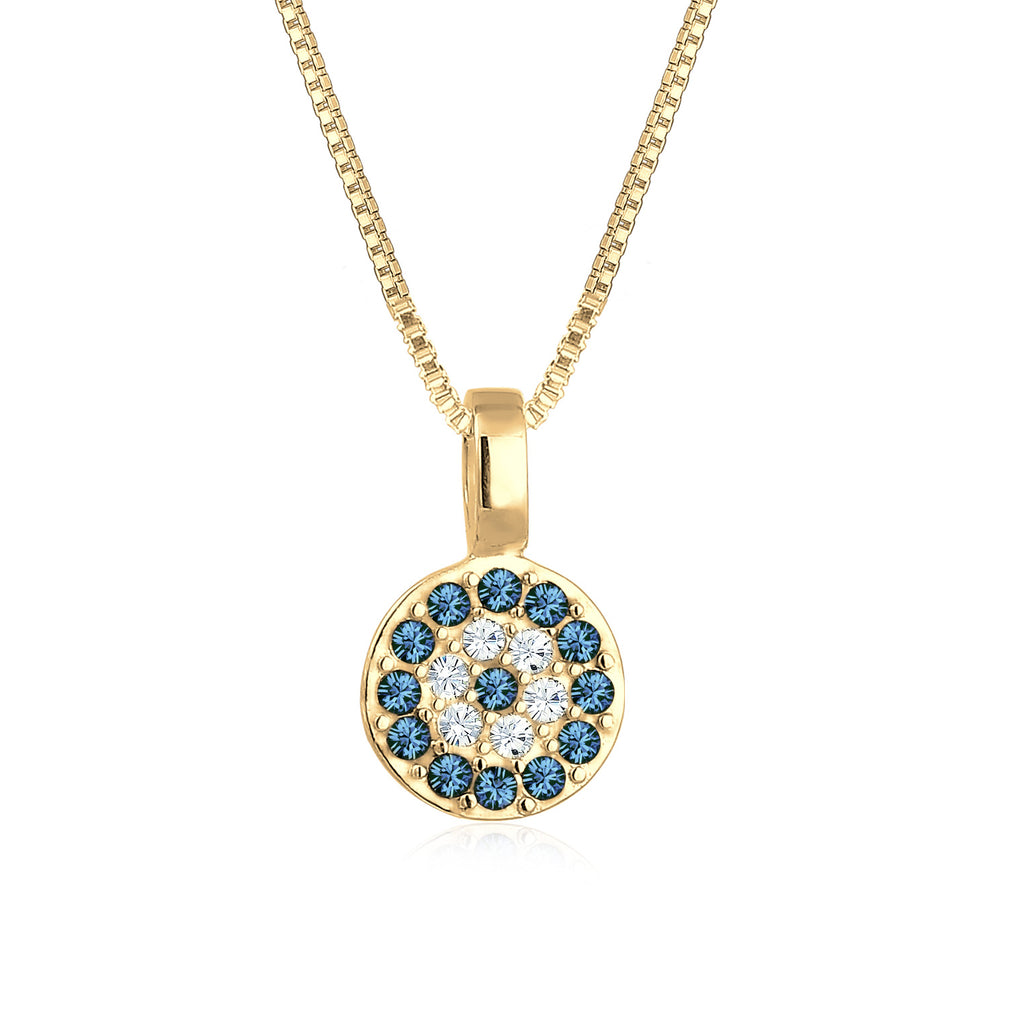 Kalung perak 925 dengan liontin evil eye kristal elegan Elli Jewelry