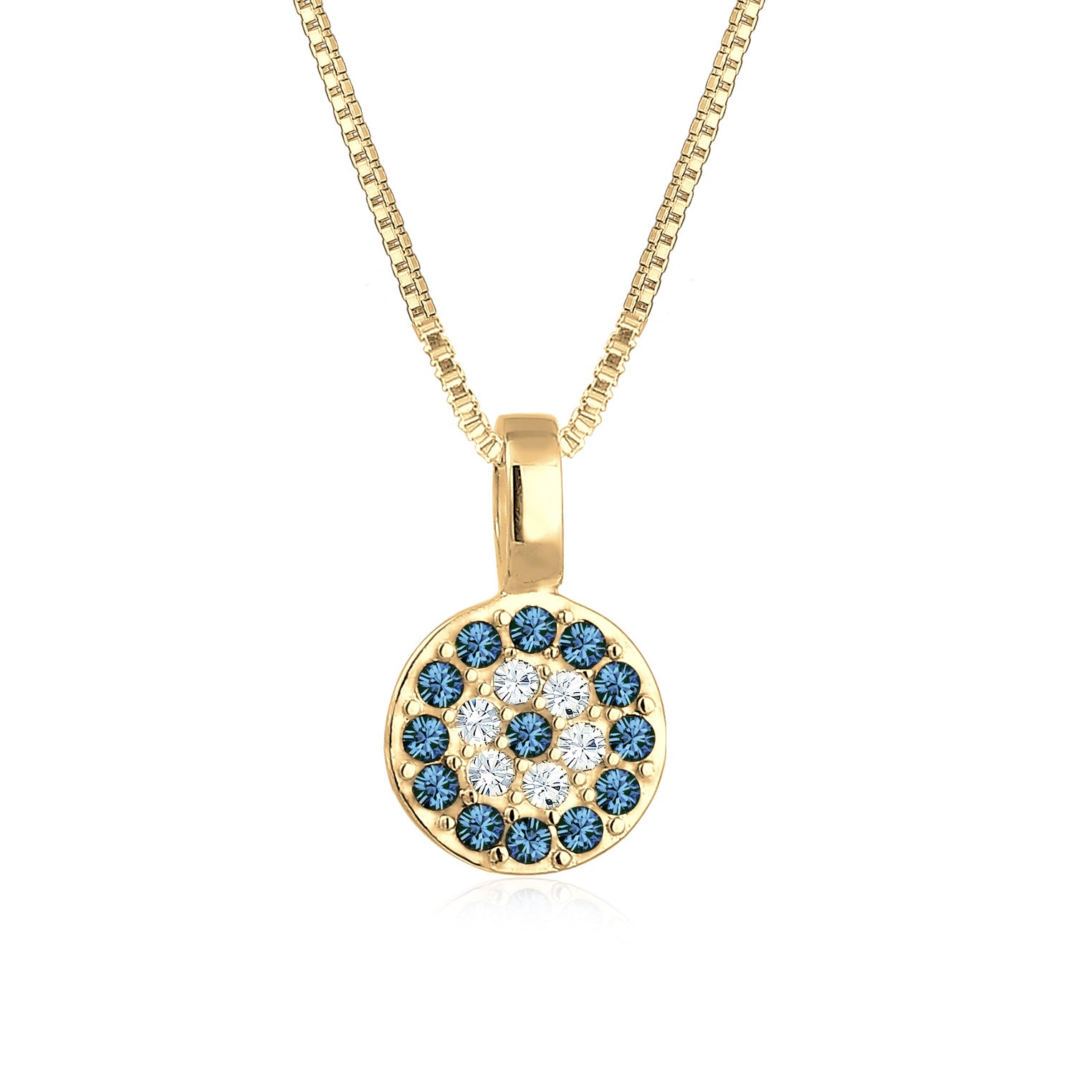 Kalung perak 925 dengan liontin evil eye kristal elegan Elli Jewelry
