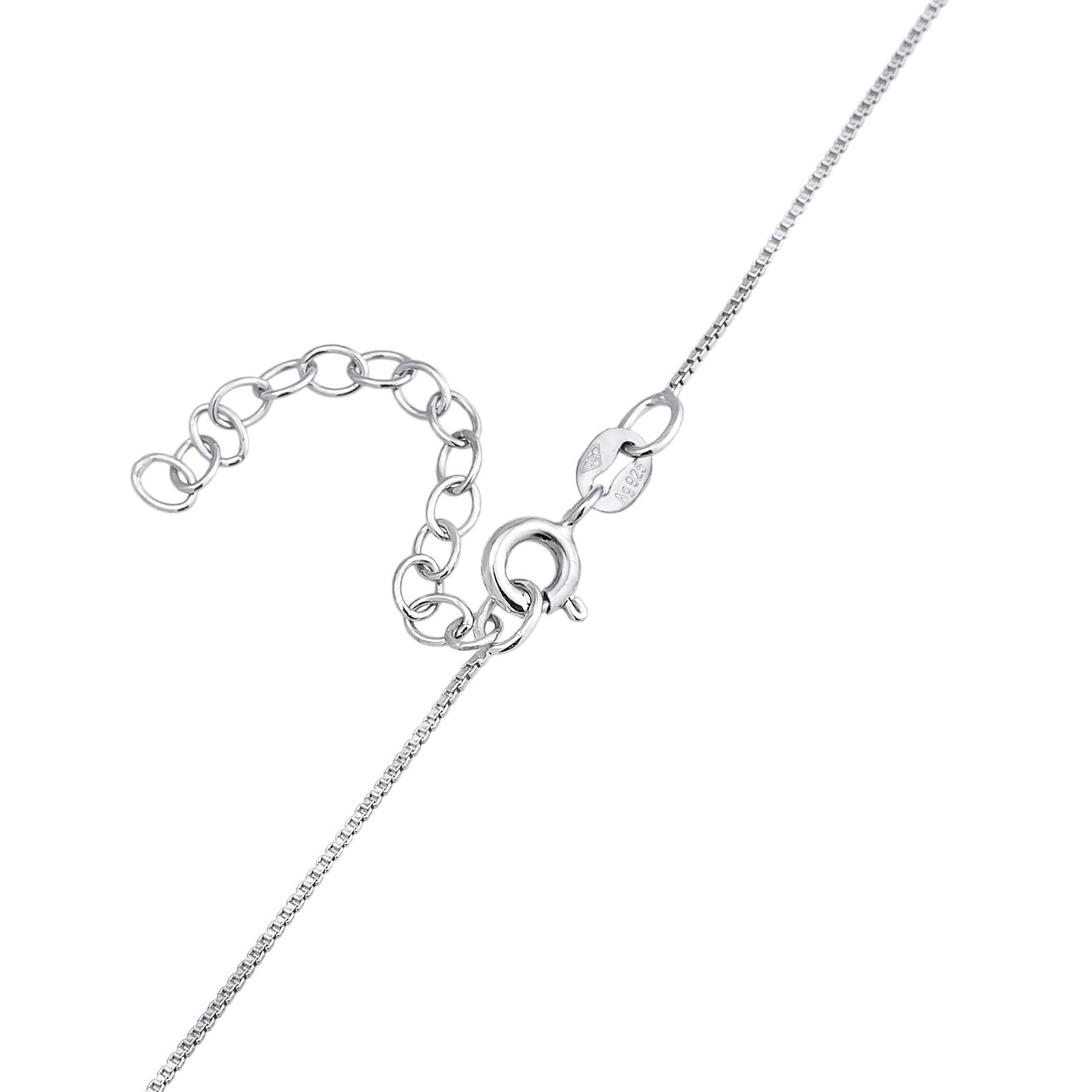 Silver Kalung Perhiasan Perak 925 Wanita Curb Chain Plate