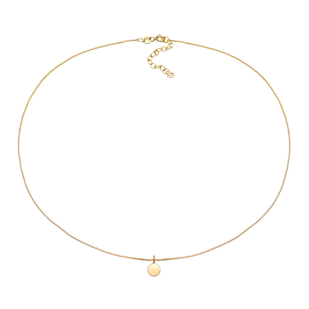 Gold Kalung Perhiasan Perak 925 Wanita Curb Chain Plate Gold Plated