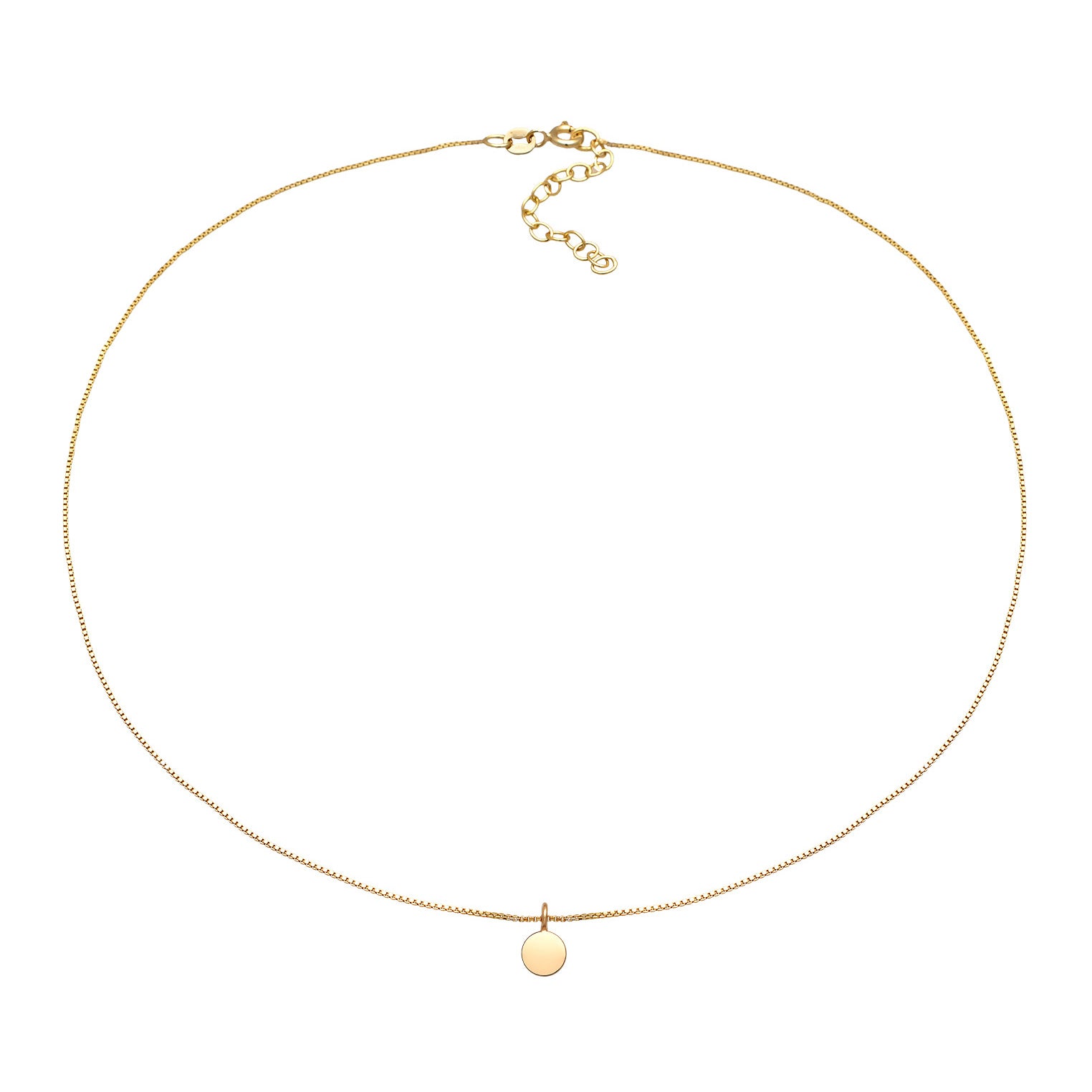 Gold Kalung Perhiasan Perak 925 Wanita Curb Chain Plate Gold Plated