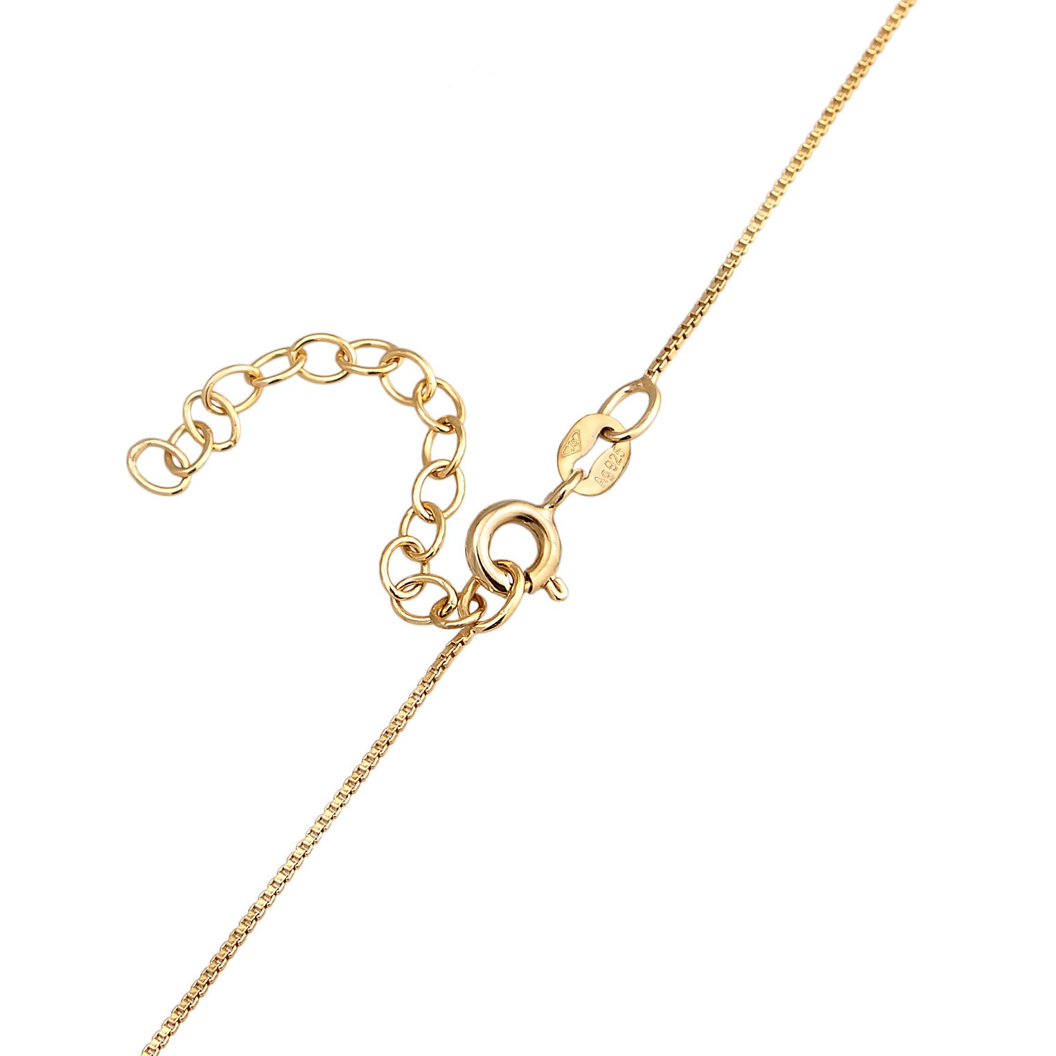 Gold Kalung Perhiasan Perak 925 Wanita Curb Chain Plate Gold Plated