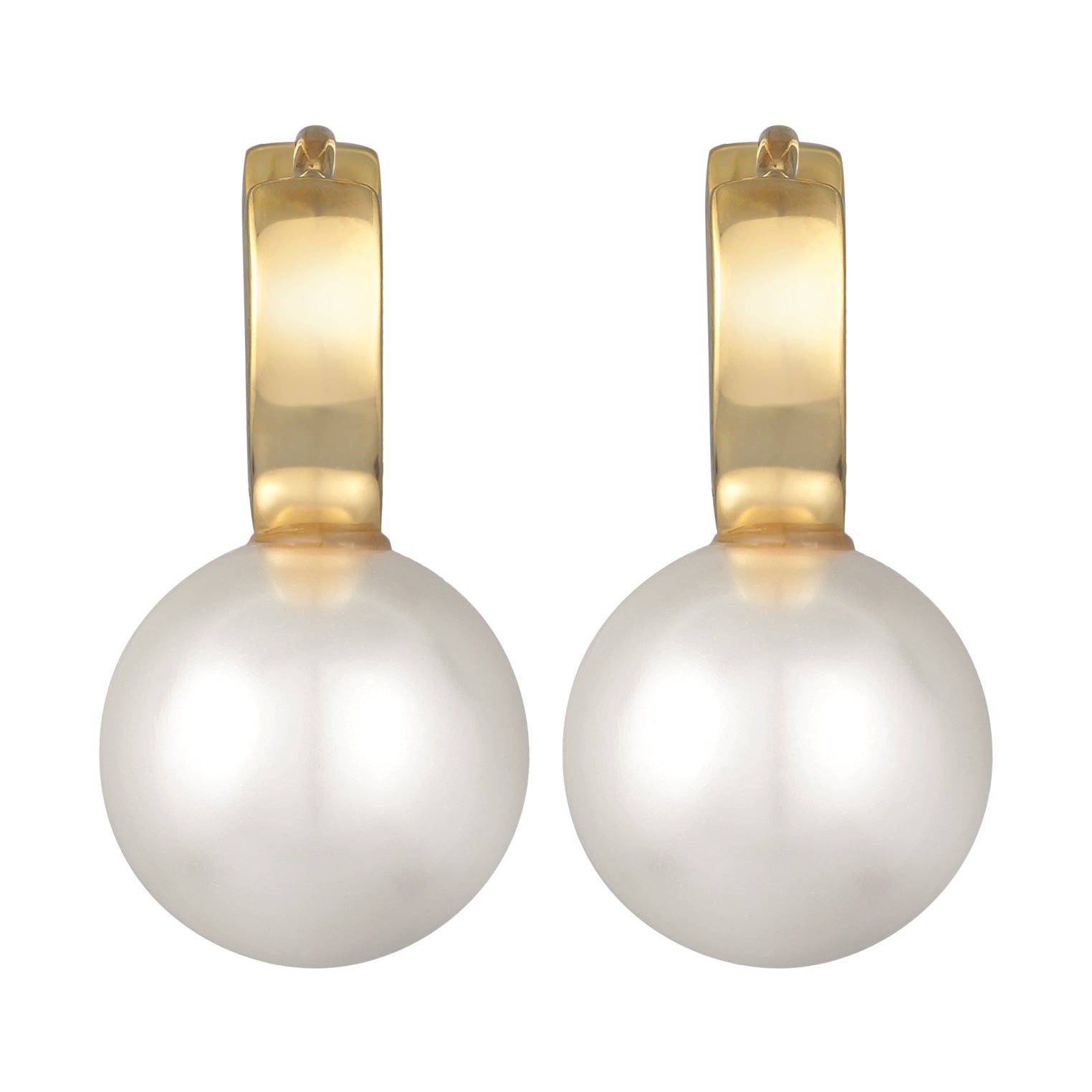 Gold Perhiasan Wanita Perak Asli - Silver Anting Creoles Elegant Glass Bead Gold Plated