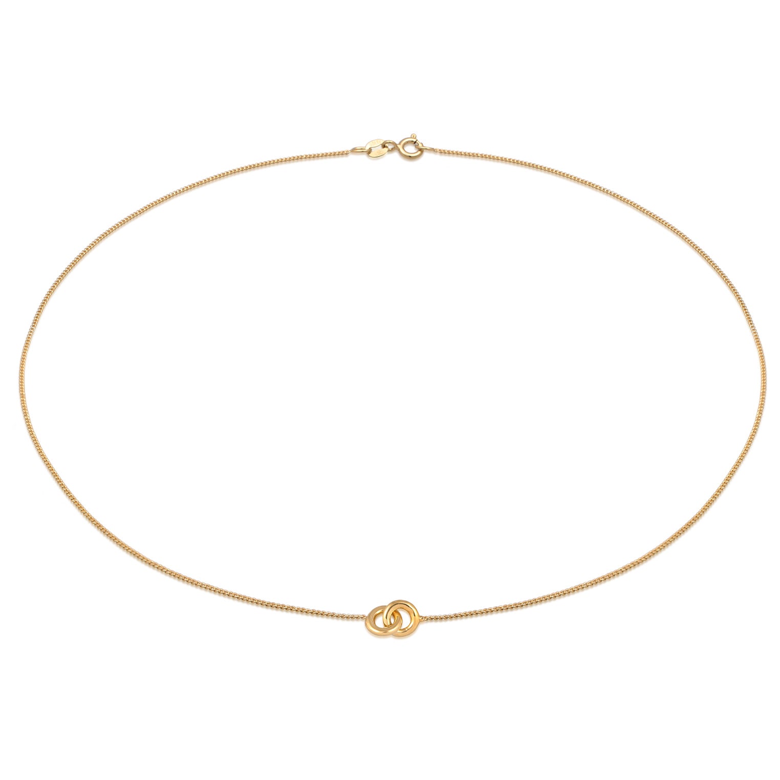 Kalung perak 925 lapis emas dengan symbol geo elegan Elli Jewelry