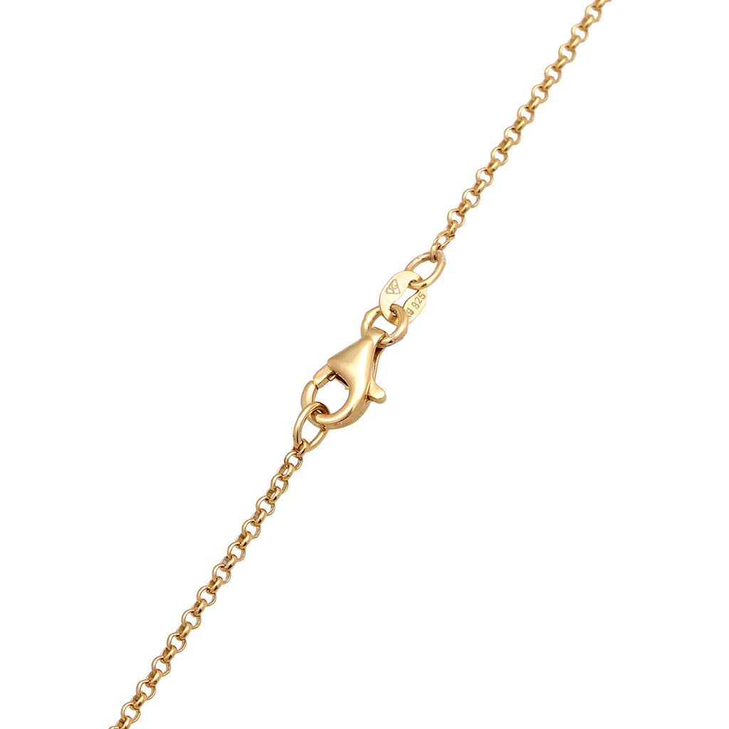 Gold Kalung Perhiasan Perak 925 Wanita Platelet Pendant Pearls Elegant Gold Plated