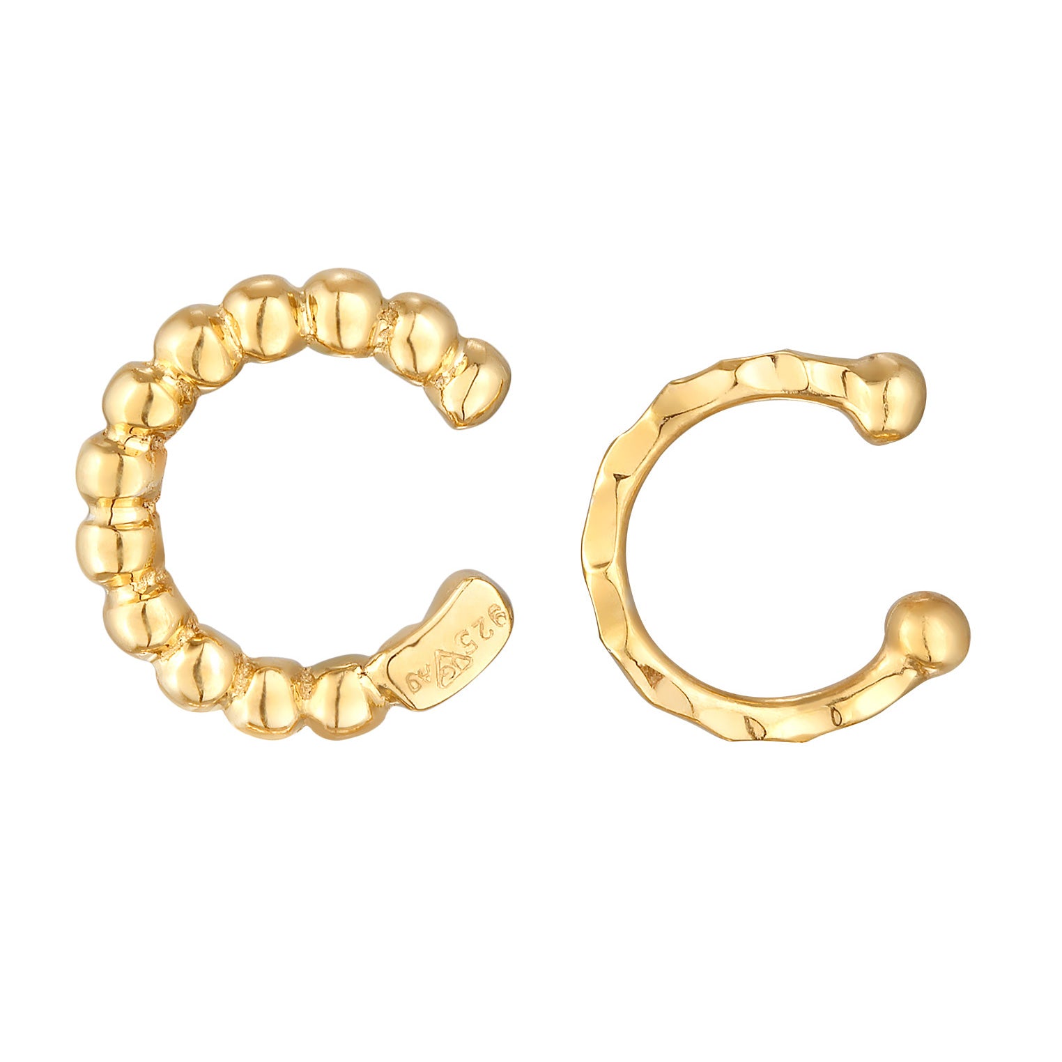Gold Anting Perhiasan Perak 925 Wanita Earcuff Set Balls Gold Plated