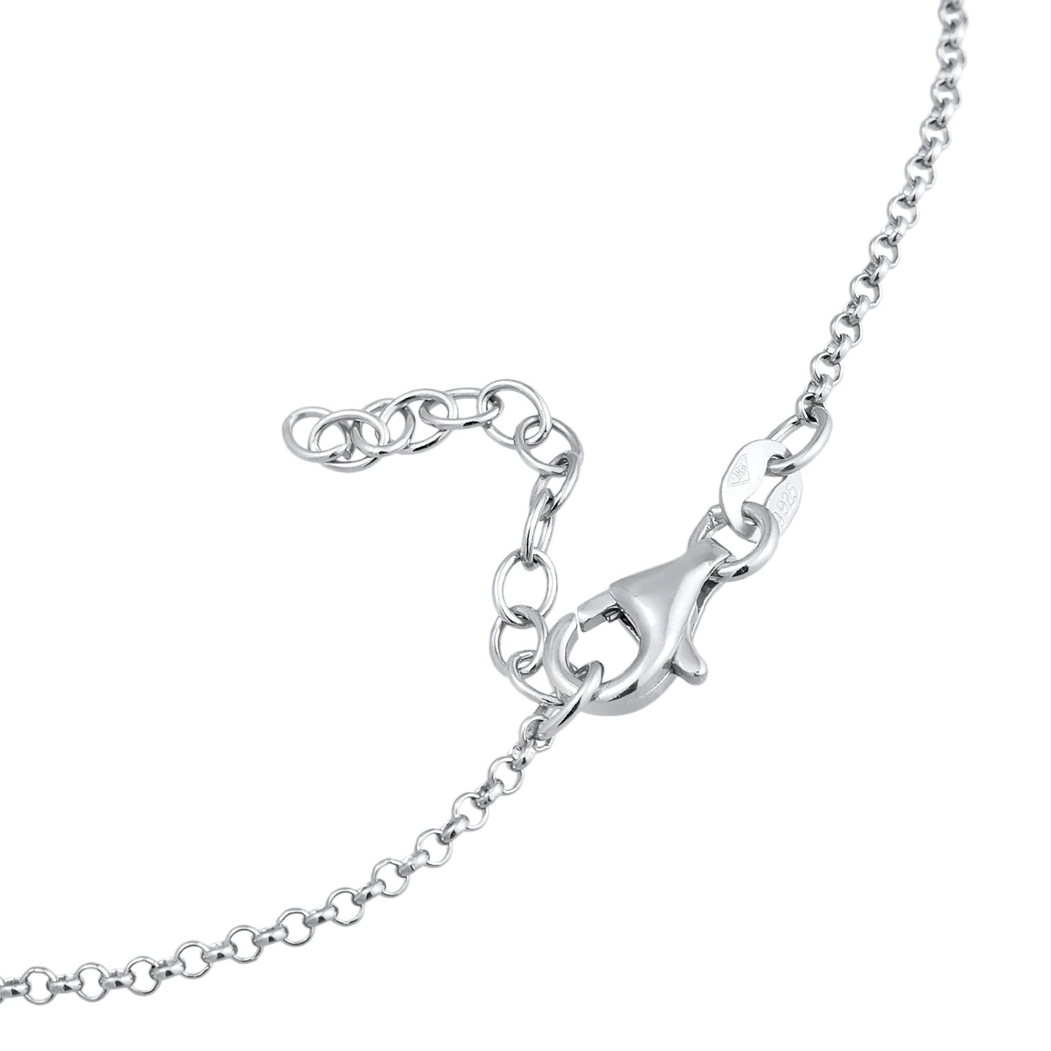 Silver Perhiasan Wanita Perak Asli - Silver Anklet Cloverleaf Pendant Lucky Charm Zirconia