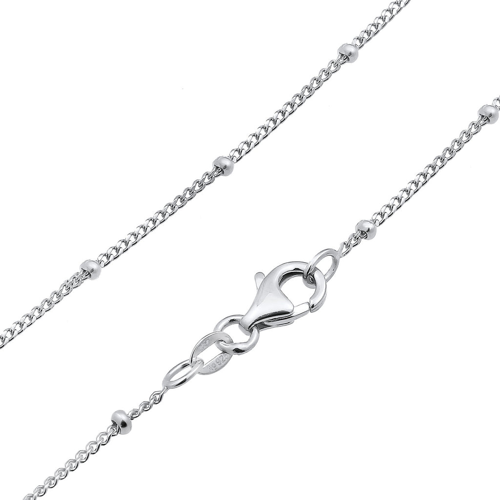 Silver Kalung Perhiasan Perak 925 Wanita Y-Chain Heart Balls