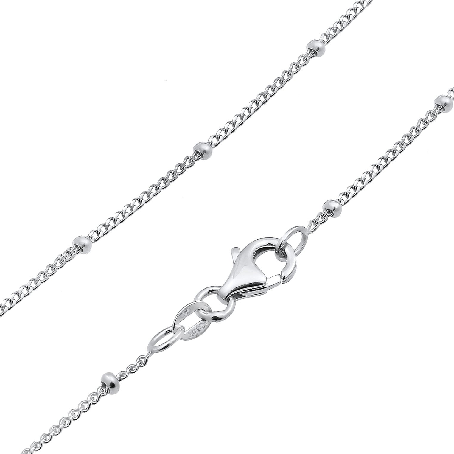 Silver Kalung Perhiasan Perak 925 Wanita Y-Chain Heart Balls