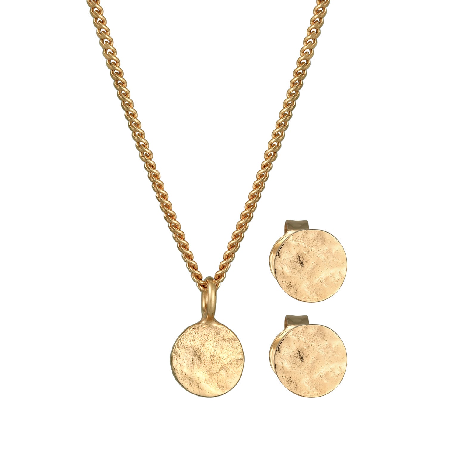 Gold Perhiasan Wanita Perak Asli - Silver Perhiasan Set Pendant Platelet Set Stud Gold Plated