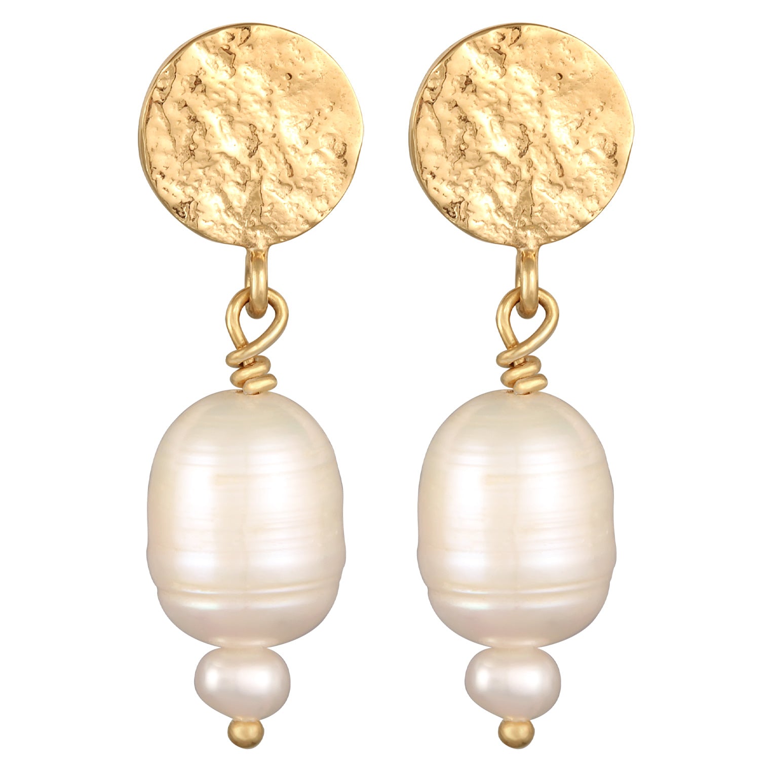 Gold Anting Perhiasan Perak 925 Wanita Freshwater Pearls Gold Plated