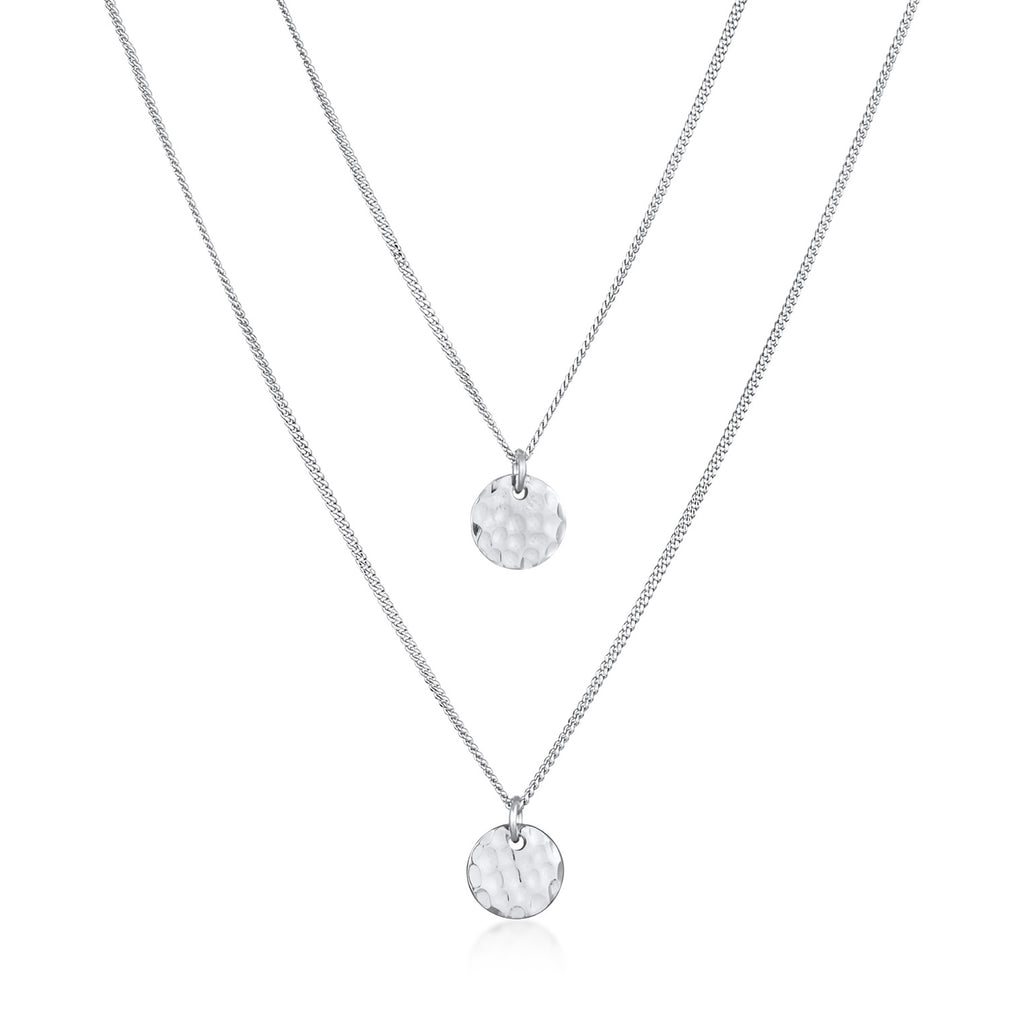 Kalung perak 925  dengan layer plate liontin elegan Elli Jewelry