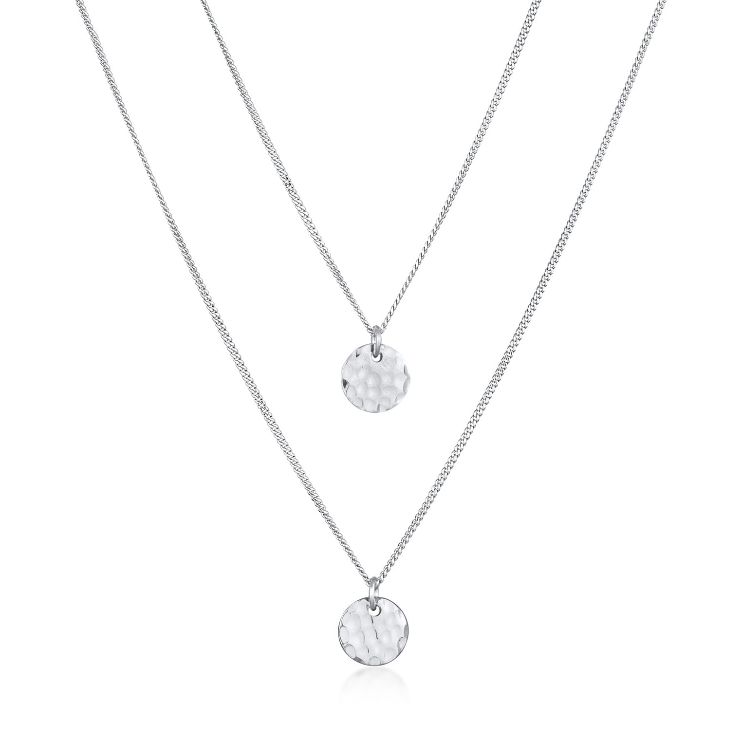 Kalung perak 925  dengan layer plate liontin elegan Elli Jewelry